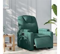 vidaXL Fauteuil réglable électrique tissu vert foncé Vert G