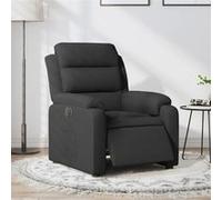 vidaXL Fauteuil inclinable électrique Chaise de relaxation avec dossier et accoudoirs Tissu noir