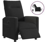 vidaXL Fauteuil réglable électrique tissunoir Noir G