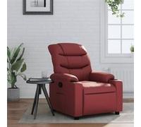 vidaXL Fauteuil inclinable Rouge bordeaux Similicuir