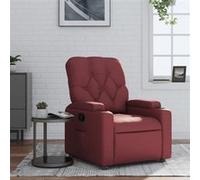 vidaXL Fauteuil inclinable Rouge bordeaux Similicuir