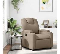 vidaXL Fauteuil Inclinable, Chaise de Relaxation avec Porte-gobelets, Siège avec Dossier et Accoudoirs Salle de Séjour, Moderne, Cappuccino Similicuir