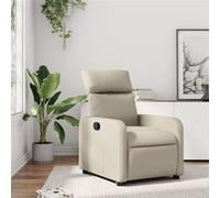 vidaXL Fauteuil réglable similicuir crème Beige G