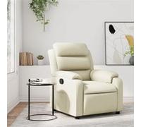 vidaXL Fauteuil réglable similicuir crème Crème G
