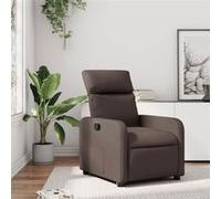 VIDAXL Fauteuil inclinable - Marron Similicuir