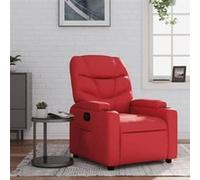 vidaXL Fauteuil réglable similicuir rouge Rouge G