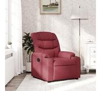 vidaXL Fauteuil inclinable en tissu Rouge bordeaux