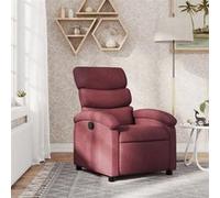 vidaXL Fauteuil inclinable moderne – Dossier et repose-pied – Tissu rouge bordeaux