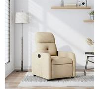 vidaXL Fauteuil réglable tissu crème Crème G