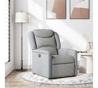 vidaXL Fauteuil réglable tissu gris clair Gris G