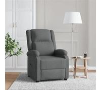 vidaXL Fauteuil réglable tissu gris foncé Gris G