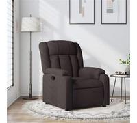 vidaXL Fauteuil réglable tissu marron foncé Marron G