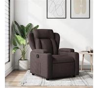 vidaXL Fauteuil inclinable Marron foncé Tissu