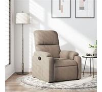 vidaXL Fauteuil réglable tissu microfibre taupe Taupe G