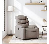 vidaXL Fauteuil inclinable - tissu taupe