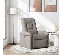vidaXL Fauteuil réglable tissu taupe Gris G