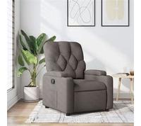 vidaXL Fauteuil inclinable – Chaise de relaxation avec porte-gobelets, tissu taupe