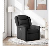 vidaXL Fauteuil inclinable réglable en tissu Noir