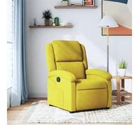 vidaXL Fauteuil inclinable Chaise de relaxation avec dossier et repose-pied Moderne Jaune velours