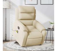 vidaXL Fauteuil Relax - Crème Tissu