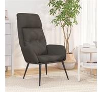 Vidaxl Chaise De Relaxation Gris Foncé Similicuir Daim Gris