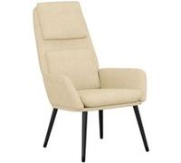 vidaXL Chaise de relaxation - Crème tissu