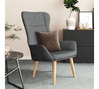vidaXL Chaise de relaxation Gris foncé Tissu