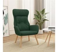 Vidaxl Chaise De Relaxation Vert Foncé Tissu Vert
