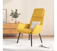 vidaXL Fauteuil relax tissu jaune moutarde jaune G