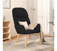 vidaXL Fauteuil relax tissu noir Noir G
