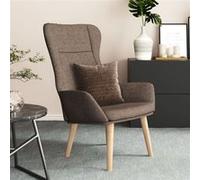 vidaXL Fauteuil relax tissu taupe gris G