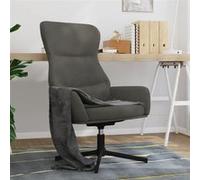 vidaXL Chaise de relaxation Gris foncé Velours