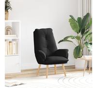 vidaXL Fauteuil relaxant en tissu noir