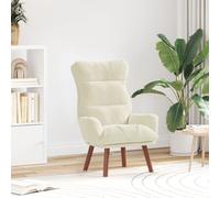vidaXL Fauteuil Relaxant en Velours Crème