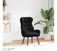 vidaXL Fauteuil Relaxant en Velours Noir