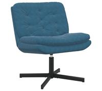 vidaXL Fauteuil relaxant pivotant Bleu 63 x 75 x 76 cm Velours