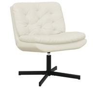 vidaXL Fauteuil relaxant pivotant Crème 63 x 75 x 76 cm Velours