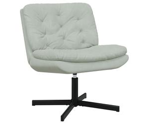 vidaXL Fauteuil relaxant pivotant Gris clair 63 x 75 x 76 cm Velours
