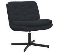 vidaXL Fauteuil Relaxant pivotant Noir 63 x 75 x 76 cm Velours, Fauteuil pivotant Moderne, élégant pour Salon, en Velours, mobilier stylé pour Bureau à Domicile