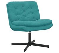 vidaXL Fauteuil relaxant pivotant Turquoise 63 x 75 x 76 cm Velours