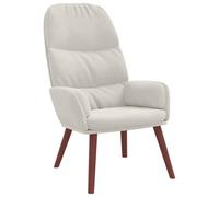 vidaXL Fauteuil Relaxant Velours Blanc crème