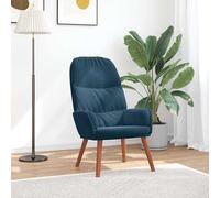 vidaXL Fauteuil relaxant velours bleu
