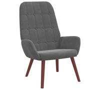 vidaXL Fauteuil Relaxant Velours Gris foncé
