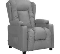 vidaXL Fauteuil releveur Gris Similicuir