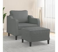 VidaXL Fauteuil Repose-Pied - Gris foncé