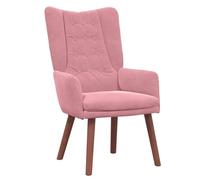 vidaXL Fauteuil Rose 63 x 67 x 94 cm Velours, Fauteuil Moderne, Revêtement en Velours, Chaise Confortable pour Salon, Bureau, Assise Stylée