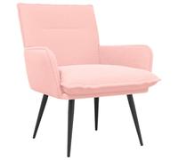 vidaXL Fauteuil Rose Bouclé