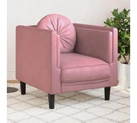 vidaXL Fauteuil Rose Velours