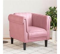 vidaXL Fauteuil, Chaise de Relaxation avec Accoudoirs et Dossier, Canapé de Salon Salle de Séjour Intérieur, Moderne, Rose 372568