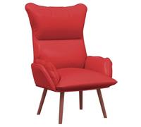 vidaXL Fauteuil relaxant en simili cuir rouge 69 x 74 x 93 cm